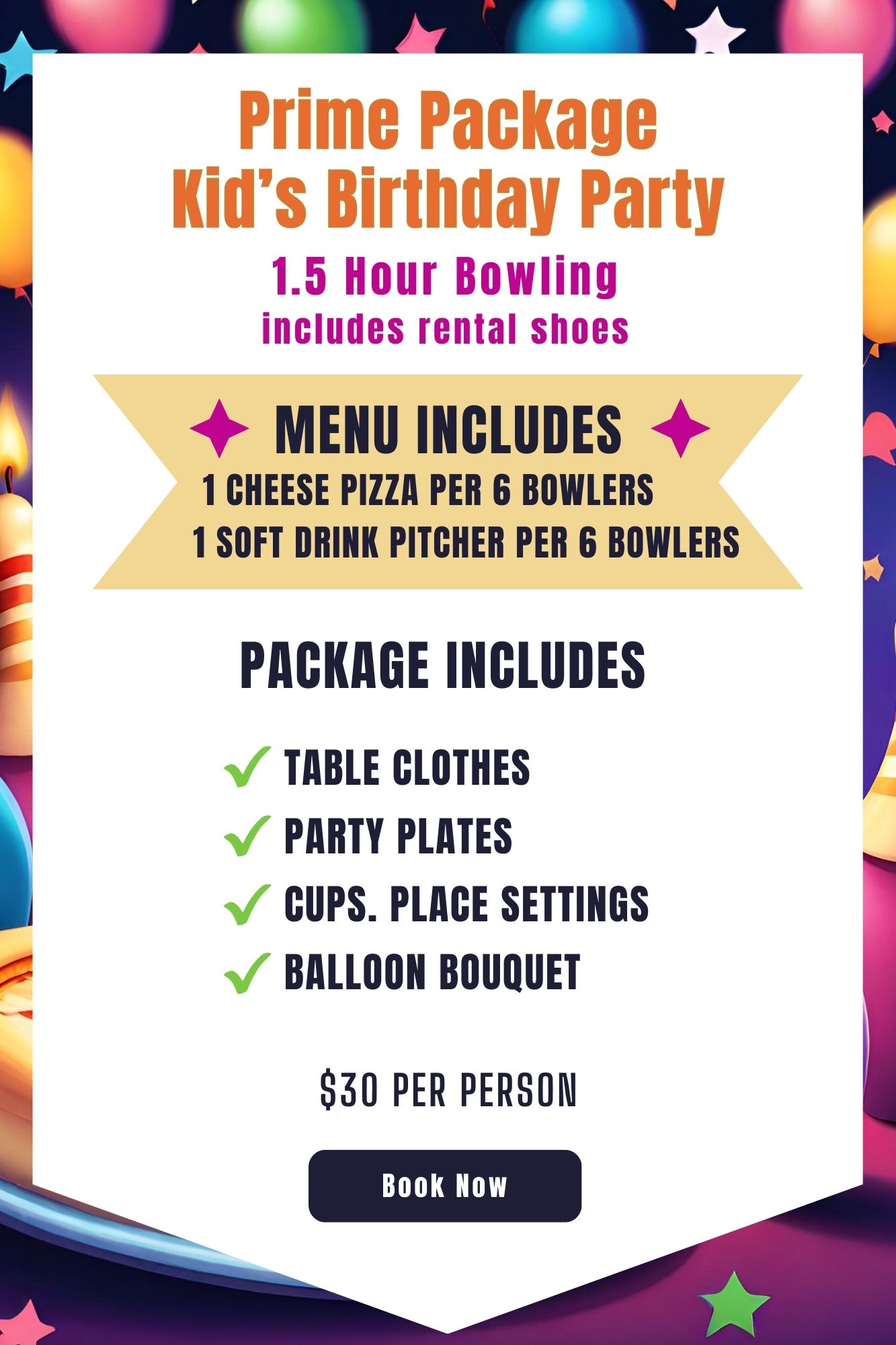 Kid's Birthday Prime Package